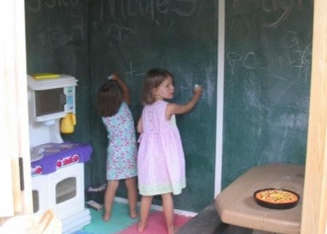 Chalkboard Wall Inside Summerwood Playhouse