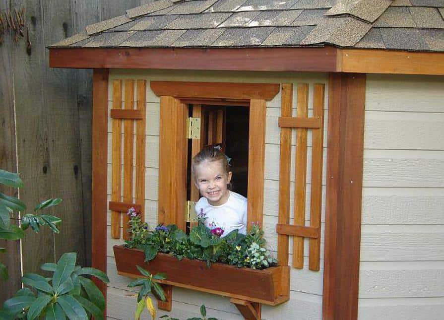 8ft Petite Pentagon Playhouse Exterior - Summerwood Products